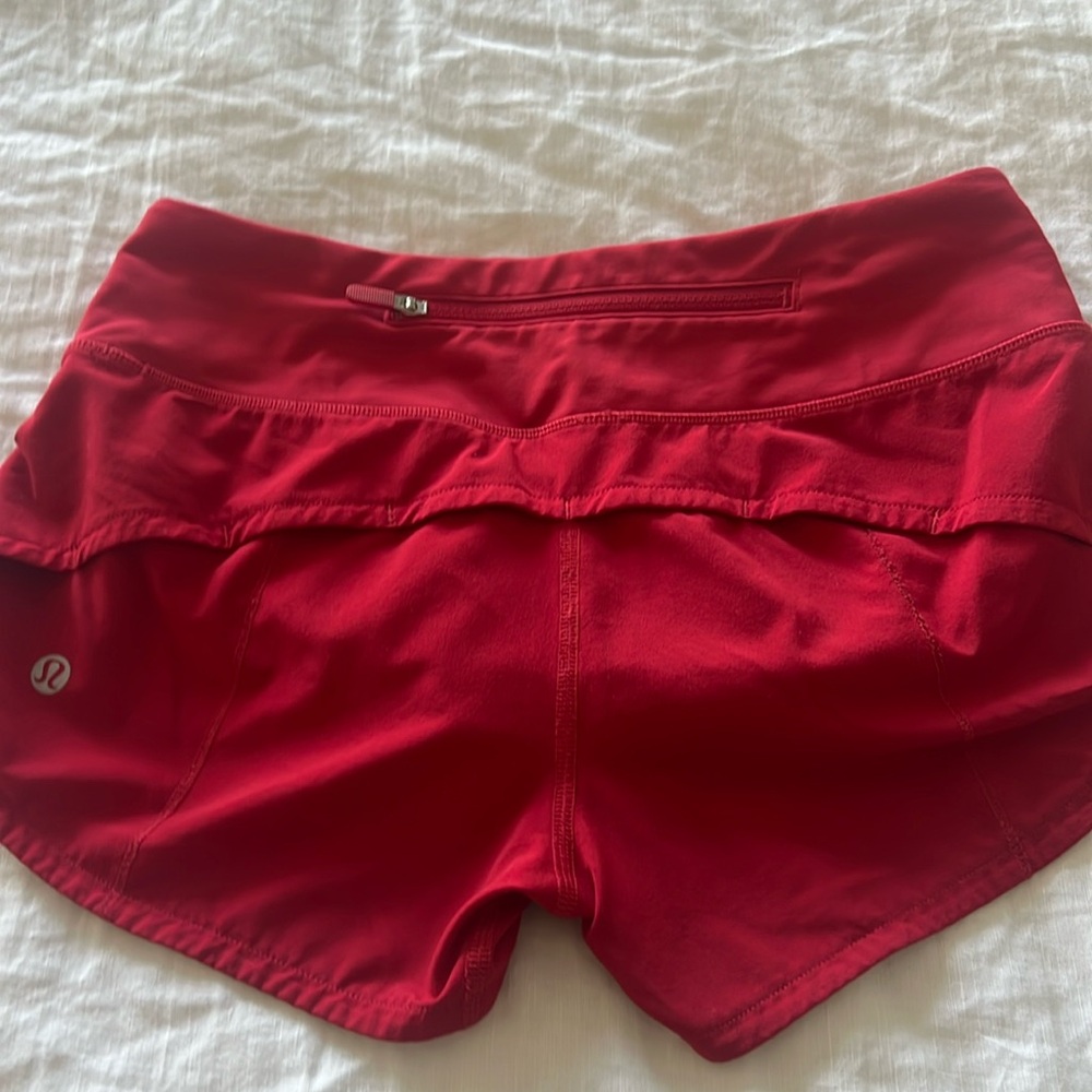 Lululemon Speed Up Shorts Red